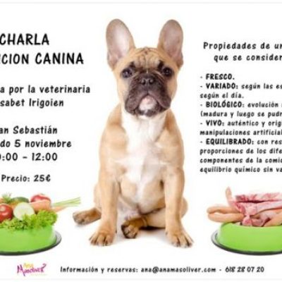 cartel charla nutricion veterinaria san sebastian